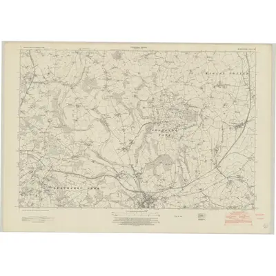 1949 Map of Monmouthshire XIX, 1954 Print