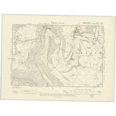 1900 Map of Monmouthshire XV.SW, 1903 Print