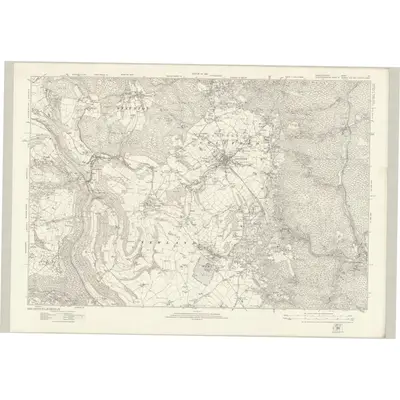 1918 Map of Monmouthshire XV, 1924 Print