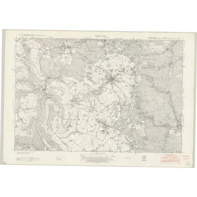 1943 Map of Monmouthshire XV, 1953 Print