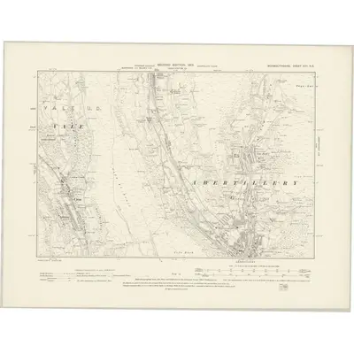 1899 Map of Monmouthshire XVII.NE, 1901 Print