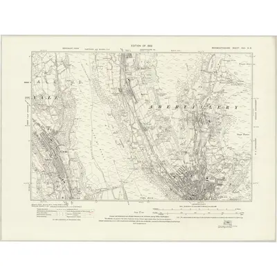 1915 Map of Monmouthshire XVII.NE, 1922 Print