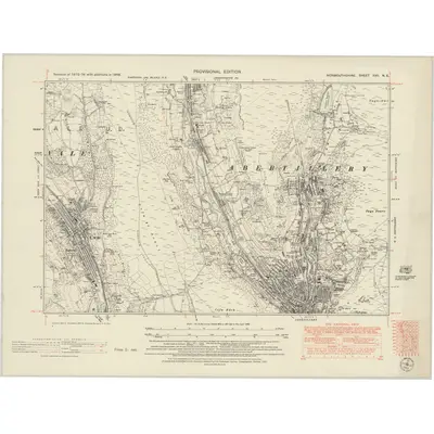 1948 Map of Monmouthshire XVII.NE, 1951 Print