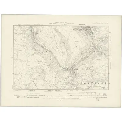 1899 Map of Monmouthshire XVII.SE, 1901 Print