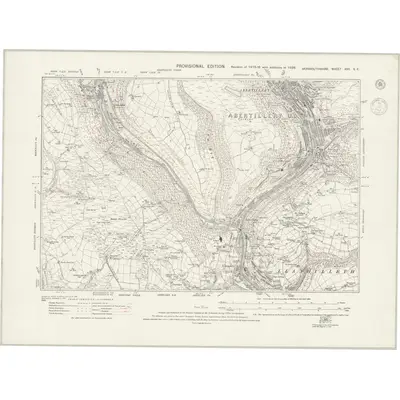 1938 Map of Monmouthshire XVII.SE, 1943 Print