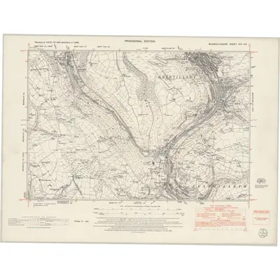 1948 Map of Monmouthshire XVII.SE, 1953 Print