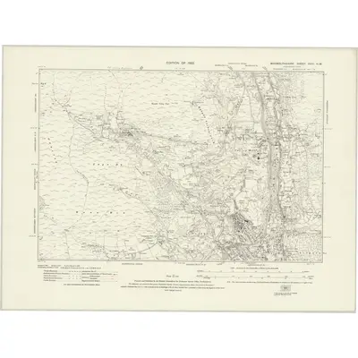 1917 Map of Monmouthshire XVIII.NW, 1922 Print