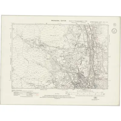 1938 Map of Monmouthshire XVIII.NW, 1943 Print