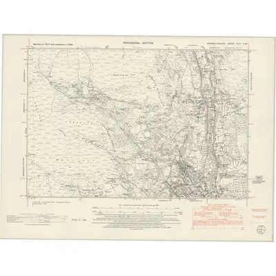 1948 Map of Monmouthshire XVIII.NW, 1953 Print