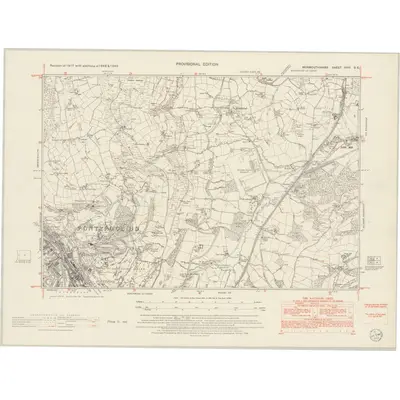 1948 Map of Monmouthshire XVIII.SE, 1954 Print