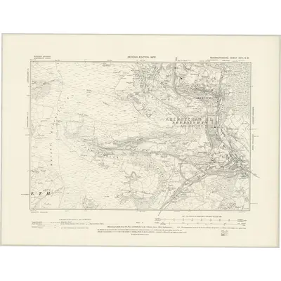 1899 Map of Monmouthshire XVIII.SW, 1902 Print