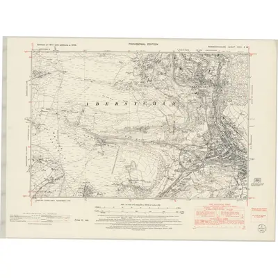 1948 Map of Monmouthshire XVIII.SW, 1953 Print