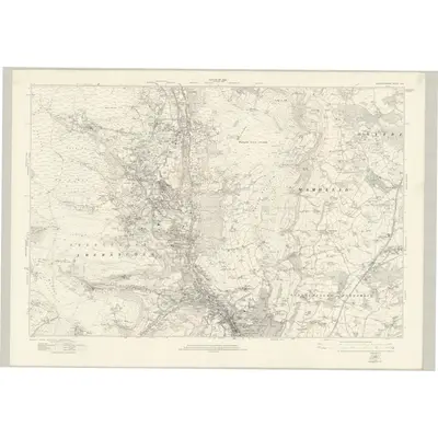 1917 Map of Monmouthshire XVIII, 1922 Print