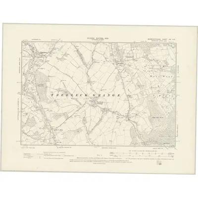 1900 Map of Monmouthshire XX.SE, 1902 Print