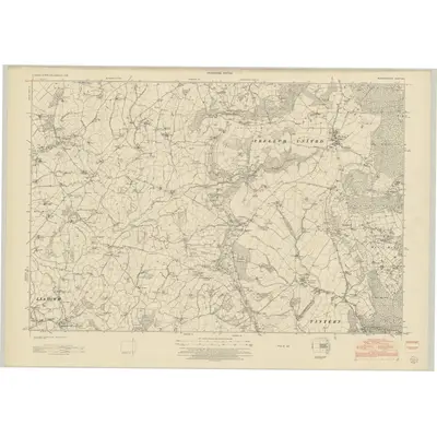 1949 Map of Monmouthshire XX, 1954 Print