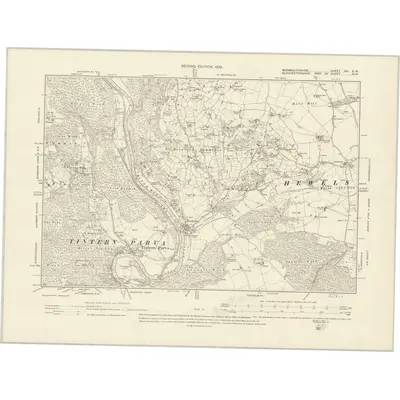 1900 Map of Monmouthshire XXI.SW, 1903 Print