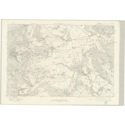 1918 Map of Monmouthshire XXI, 1922 Print