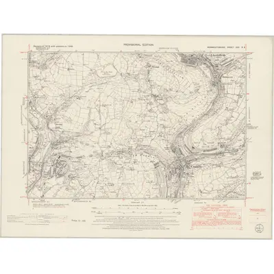 1948 Map of Monmouthshire XXII.NE, 1953 Print