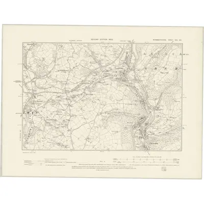 1899 Map of Monmouthshire XXII.SE, 1902 Print