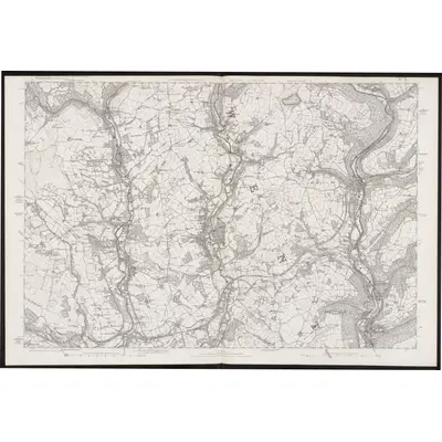 1873 Map of Monmouthshire XXII, 1886 Print