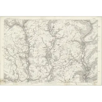 1873 Map of Monmouthshire XXII, 1886 Print