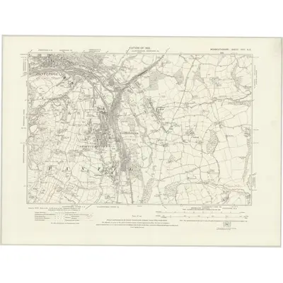 1917 Map of Monmouthshire XXIII.NE, 1922 Print