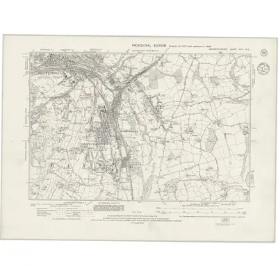 1938 Map of Monmouthshire XXIII.NE, 1944 Print