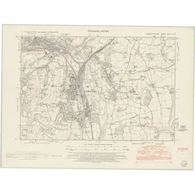 1948 Map of Monmouthshire XXIII.NE, 1954 Print