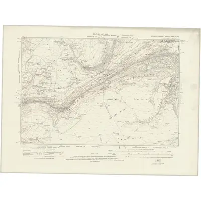 1916 Map of Monmouthshire XXIII.NW, 1922 Print