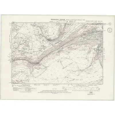 1938 Map of Monmouthshire XXIII.NW, 1943 Print