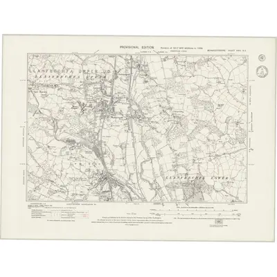 1938 Map of Monmouthshire XXIII.SE, 1943 Print