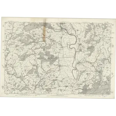 1881 Map of Monmouthshire XXIV, 1887 Print