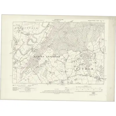 1918 Map of Monmouthshire XXIX.NE, 1922 Print