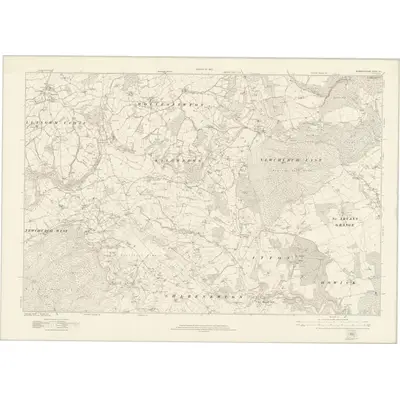 1918 Map of Monmouthshire XXV, 1922 Print
