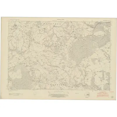 1949 Map of Monmouthshire XXV, 1954 Print