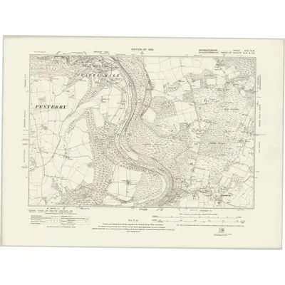 1918 Map of Monmouthshire XXVI.NW, 1922 Print