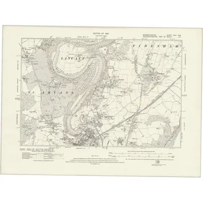 1918 Map of Monmouthshire XXVI.SW, 1922 Print