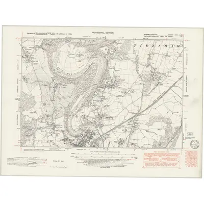 1938 Map of Monmouthshire XXVI.SW, 1949 Print
