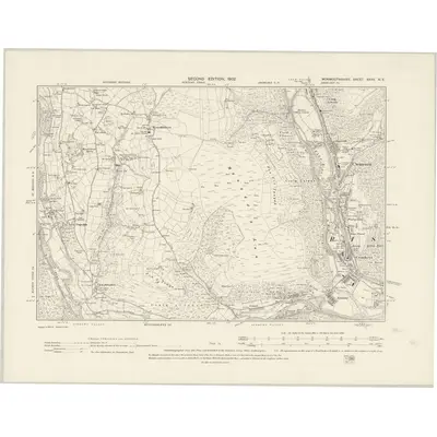 1899 Map of Monmouthshire XXVII.NE, 1902 Print