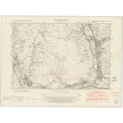 1948 Map of Monmouthshire XXVII.NE, 1953 Print