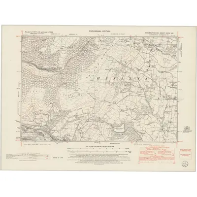 1948 Map of Monmouthshire XXVIII.NW, 1953 Print