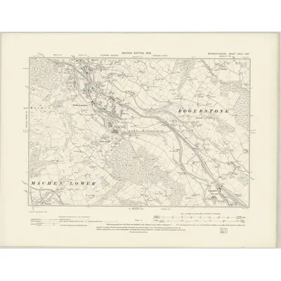 1899 Map of Monmouthshire XXVIII.SW, 1902 Print