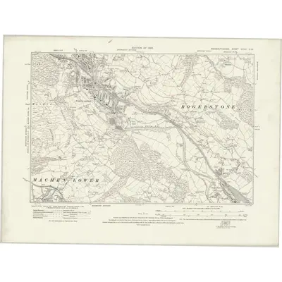 1917 Map of Monmouthshire XXVIII.SW, 1922 Print