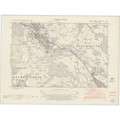 1948 Map of Monmouthshire XXVIII.SW, 1953 Print