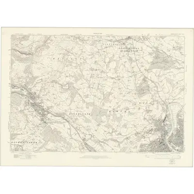 1917 Map of Monmouthshire XXVIII, 1922 Print