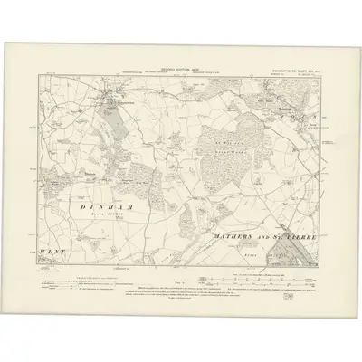 1900 Map of Monmouthshire XXX.NE, 1902 Print
