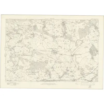 1918 Map of Monmouthshire XXX, 1922 Print