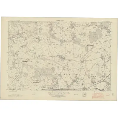 1949 Map of Monmouthshire XXX, 1954 Print