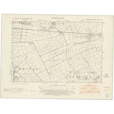 1949 Map of Monmouthshire XXXIV.NE, 1954 Print