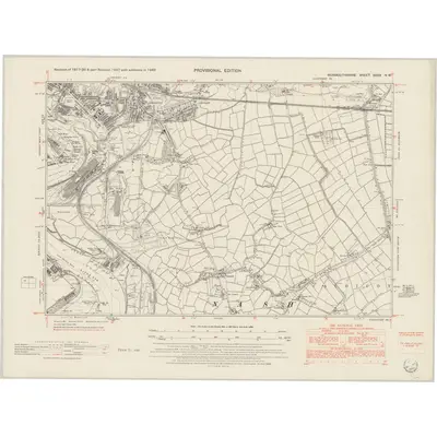 1949 Map of Monmouthshire XXXIV.NW, 1954 Print